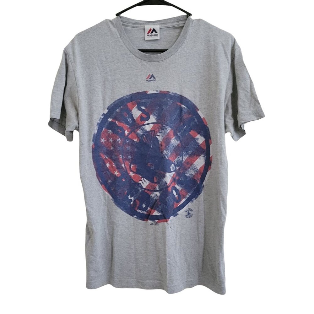 Boston Red Sox T-Shirt Mens Size Medium MLB Baseball Gray Short Sleeve Tee